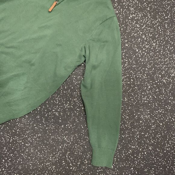 Duluth Trading Co. Sweater Mens M 1/4 Zip Long Sleeve High Neck Cotton Green - Picture 3 of 16